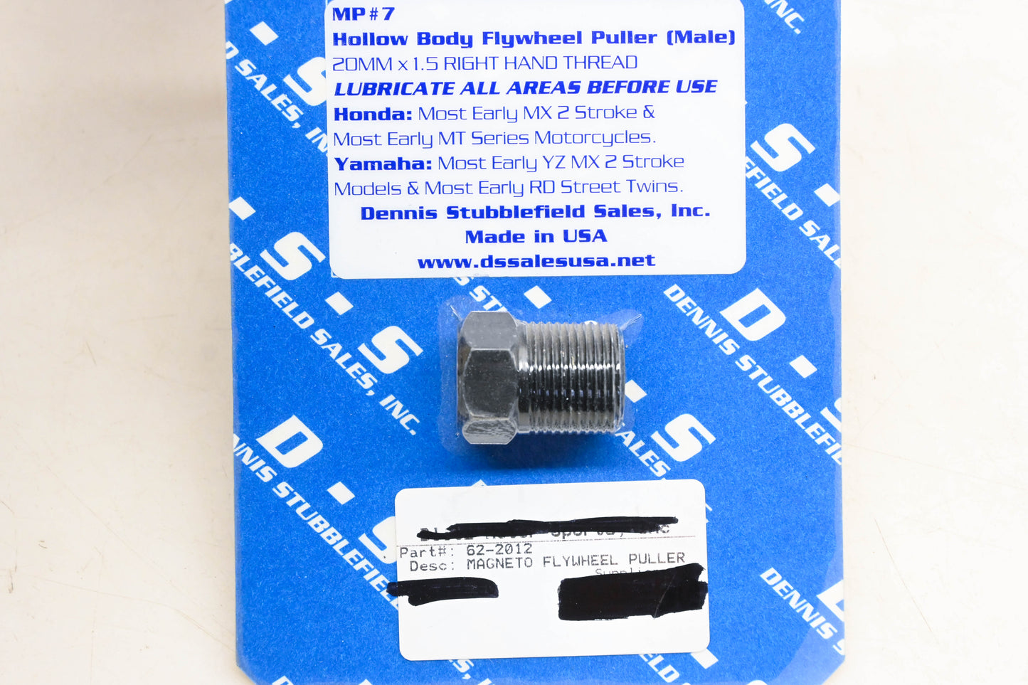 Dennis Stubblefield Sales 62-2012 MP#7 Magneto Flywheel Puller NOS