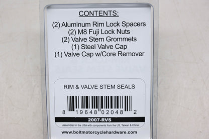 Bolt 2007-RVS, 020-00129 Rim Lock & Valve Stem Seal Kit NOS