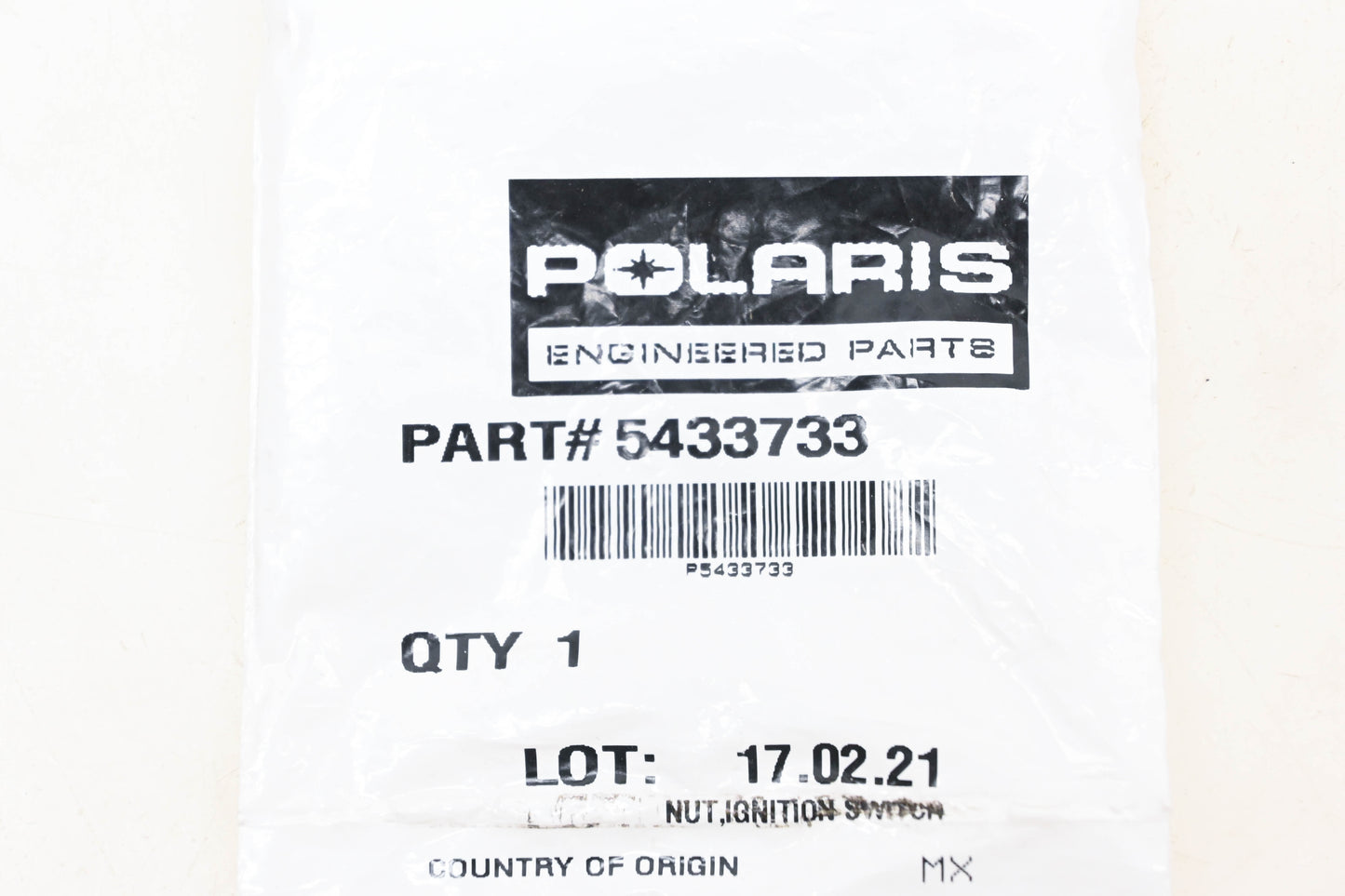 New OEM Polaris 5433733 Ignition Switch Nut NOS