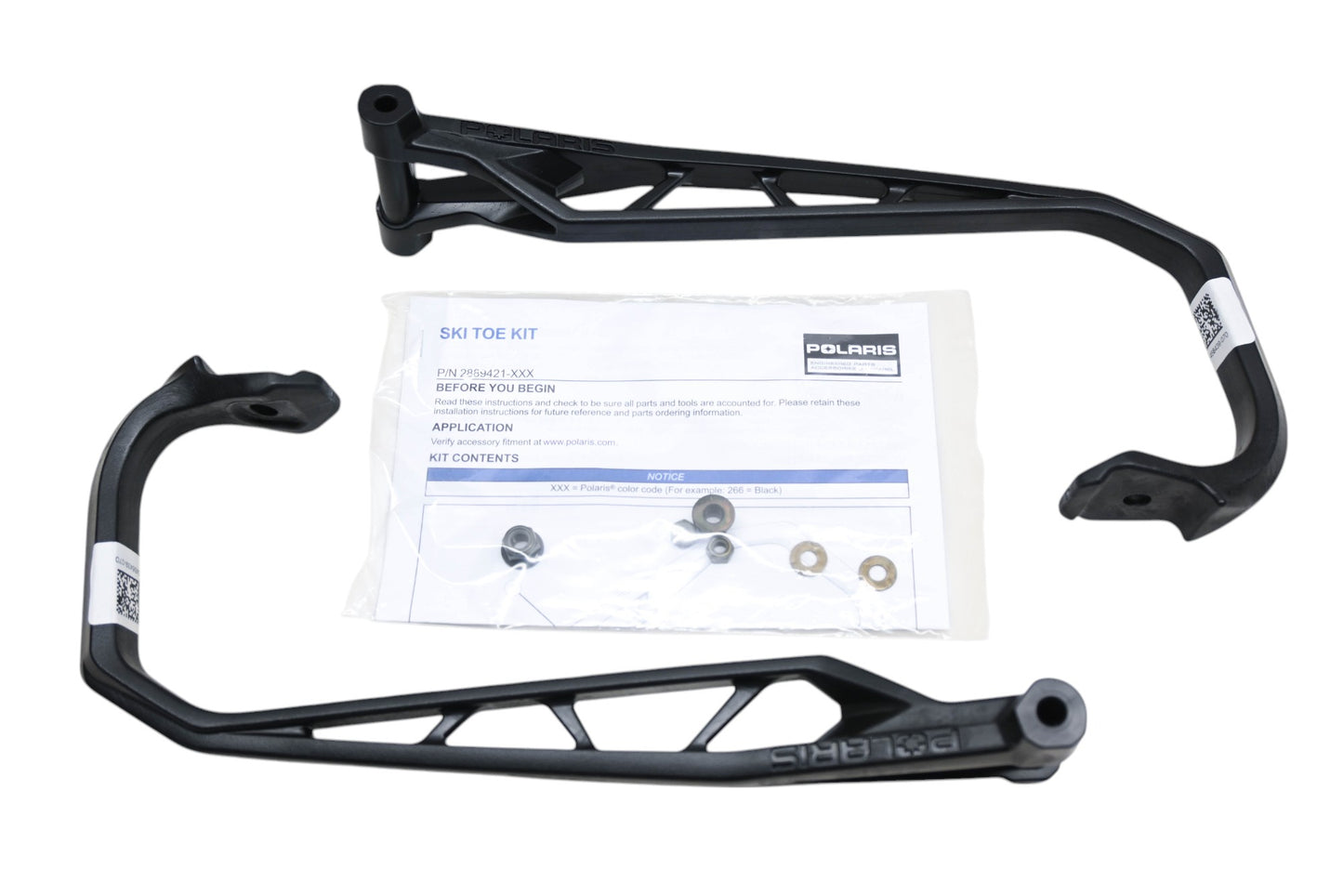 New OEM Polaris 2889421-070 Black Ski Toe Kit NOS