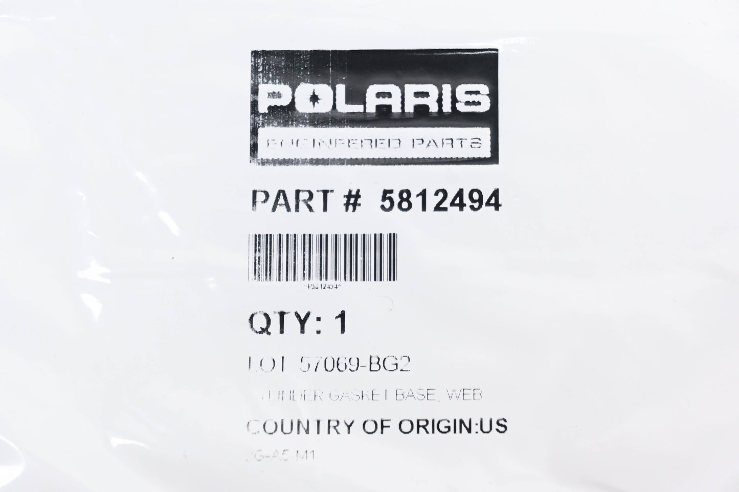 New OEM Polaris 5812494 Cylinder Base Gasket NOS