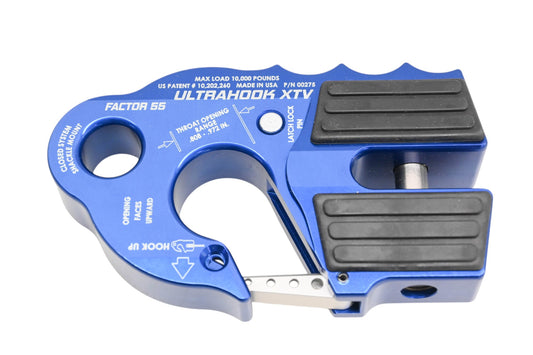 Factor 55 27502, 00275-02 Blue Ultra hook XTV Winch Shackle Mount NOS