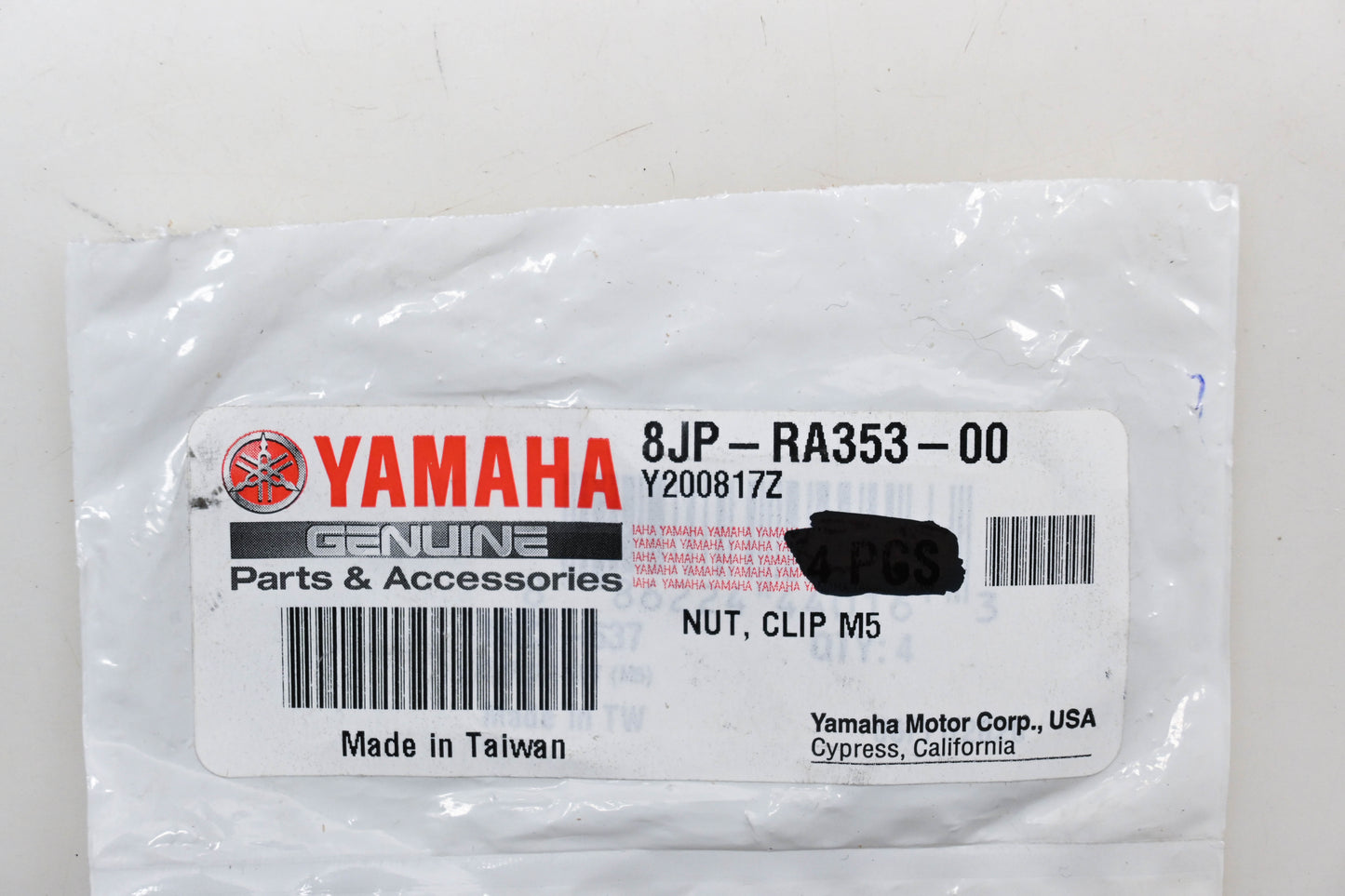 New OEM Yamaha 8JP-RA353-00-00 M5 Nut Clip NOS