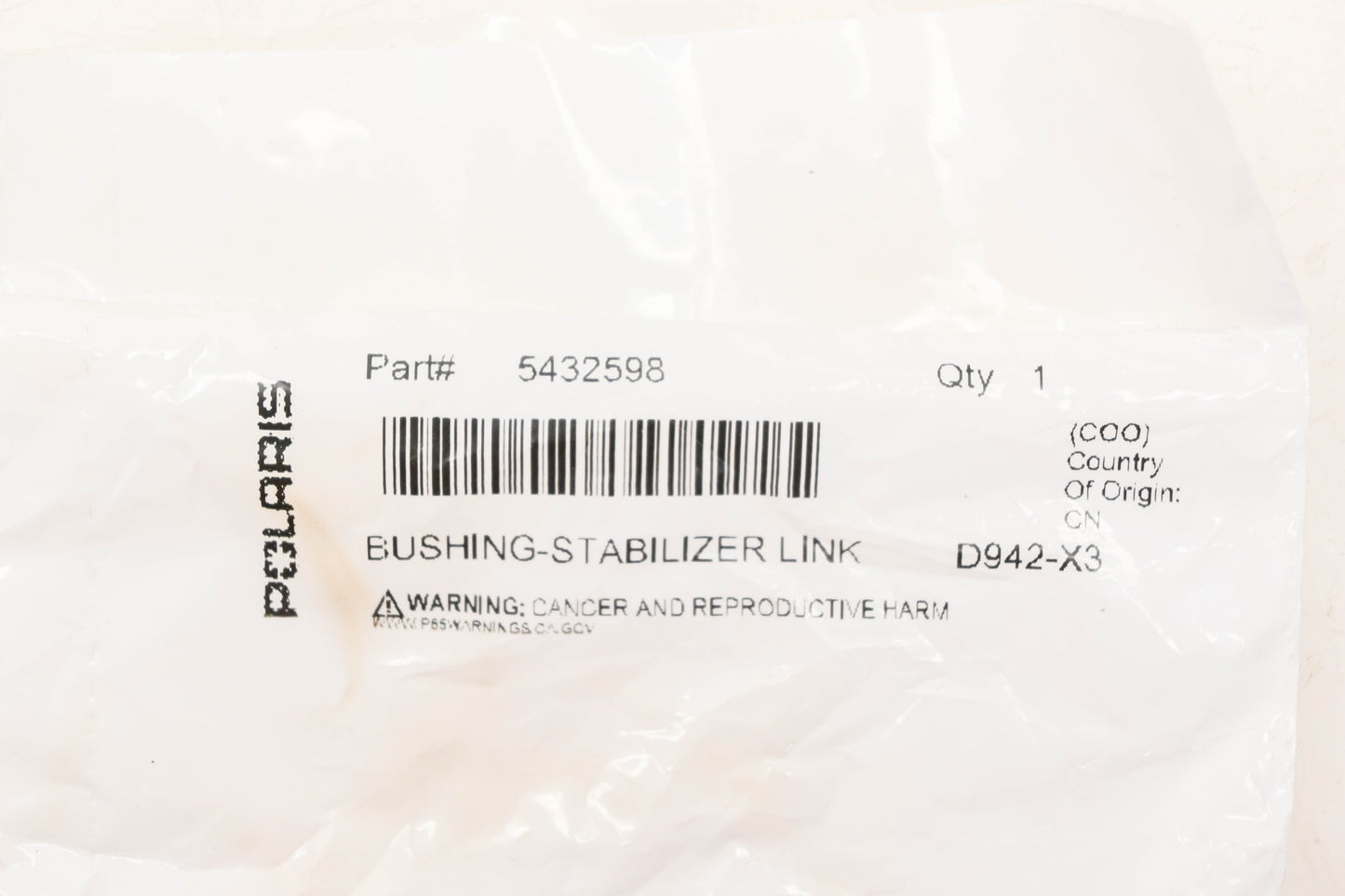 New OEM Polaris 5432598 Stabilizer Link Bushing NOS