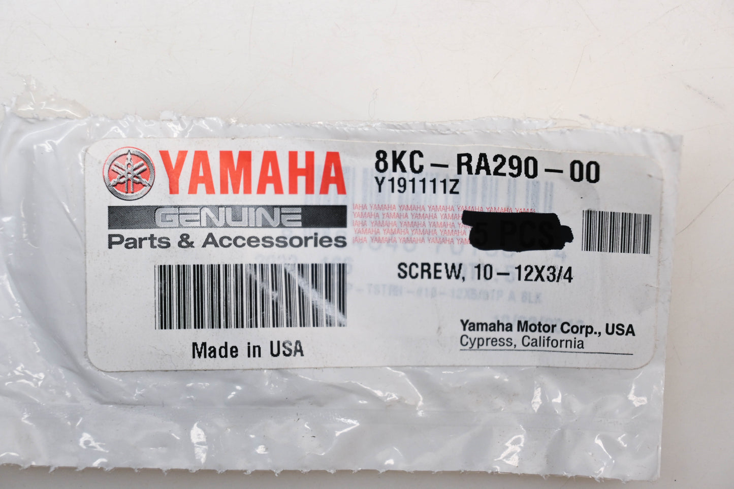 New OEM Yamaha 8KC-RA290-00-00 Screw NOS