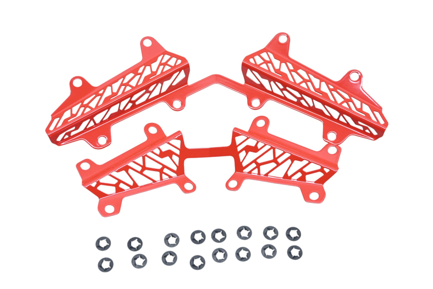 New OEM Polaris 2884979-293 Indy Red Hood Screen Kit NOS