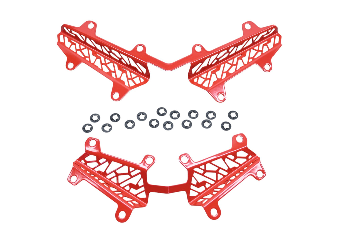 New OEM Polaris 2884979-293 Indy Red Hood Screen Kit NOS