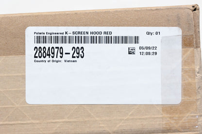 New OEM Polaris 2884979-293 Indy Red Hood Screen Kit NOS