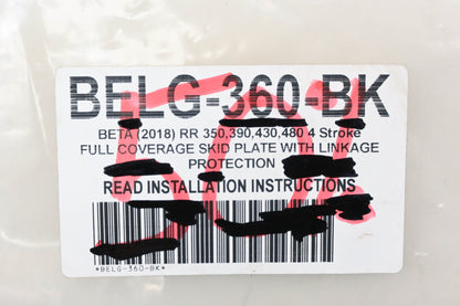 T.M. Designworks BELG-360-BK Beta Black Full Coverage Linkage Skid Plate Kit NOS