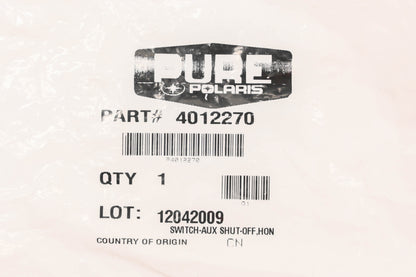 New OEM Polaris 4012270 Auxiliary Shut-Off Switch NOS