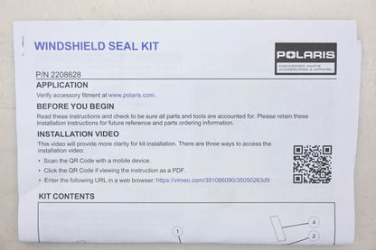 New OEM Polaris 2208628 Windshield Seal Kit NOS