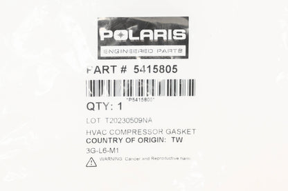 New OEM Polaris 5415805 HVAC Compressor Gasket NOS