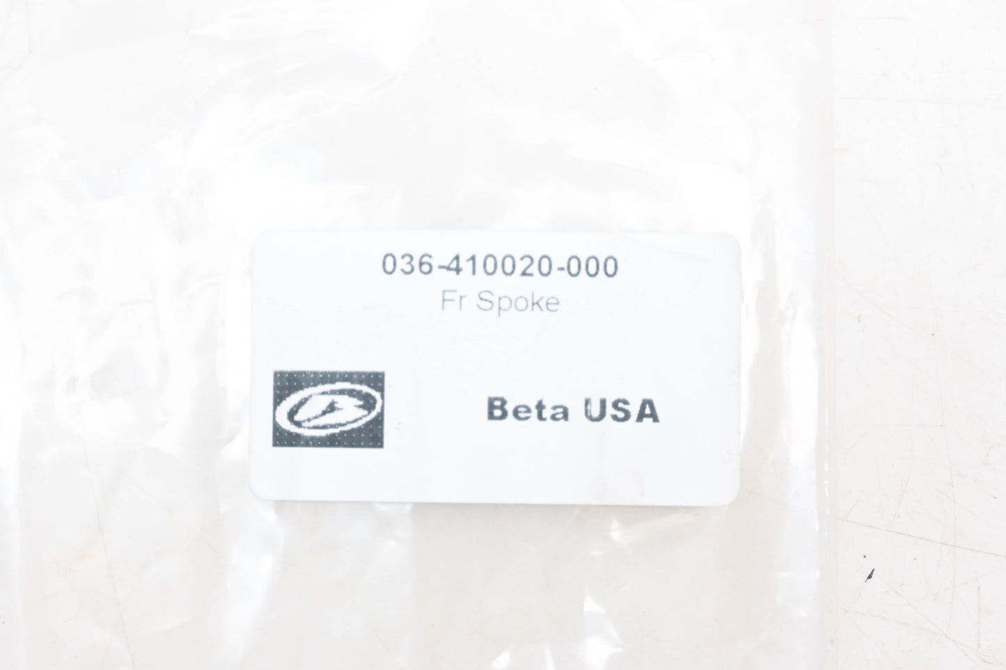 Beta 036-410020-000, 036.41.002.00.00 Black Front Wheel Spoke NOS