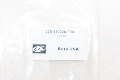 Beta 036-410020-000, 036.41.002.00.00 Black Front Wheel Spoke NOS