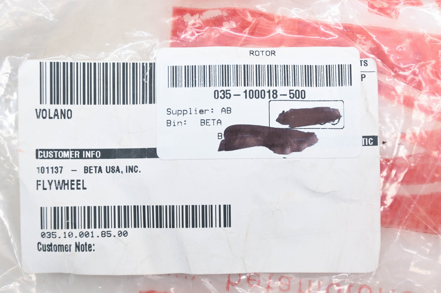 Beta 035-100018-500, 035.10.001.85.00 Flywheel NOS