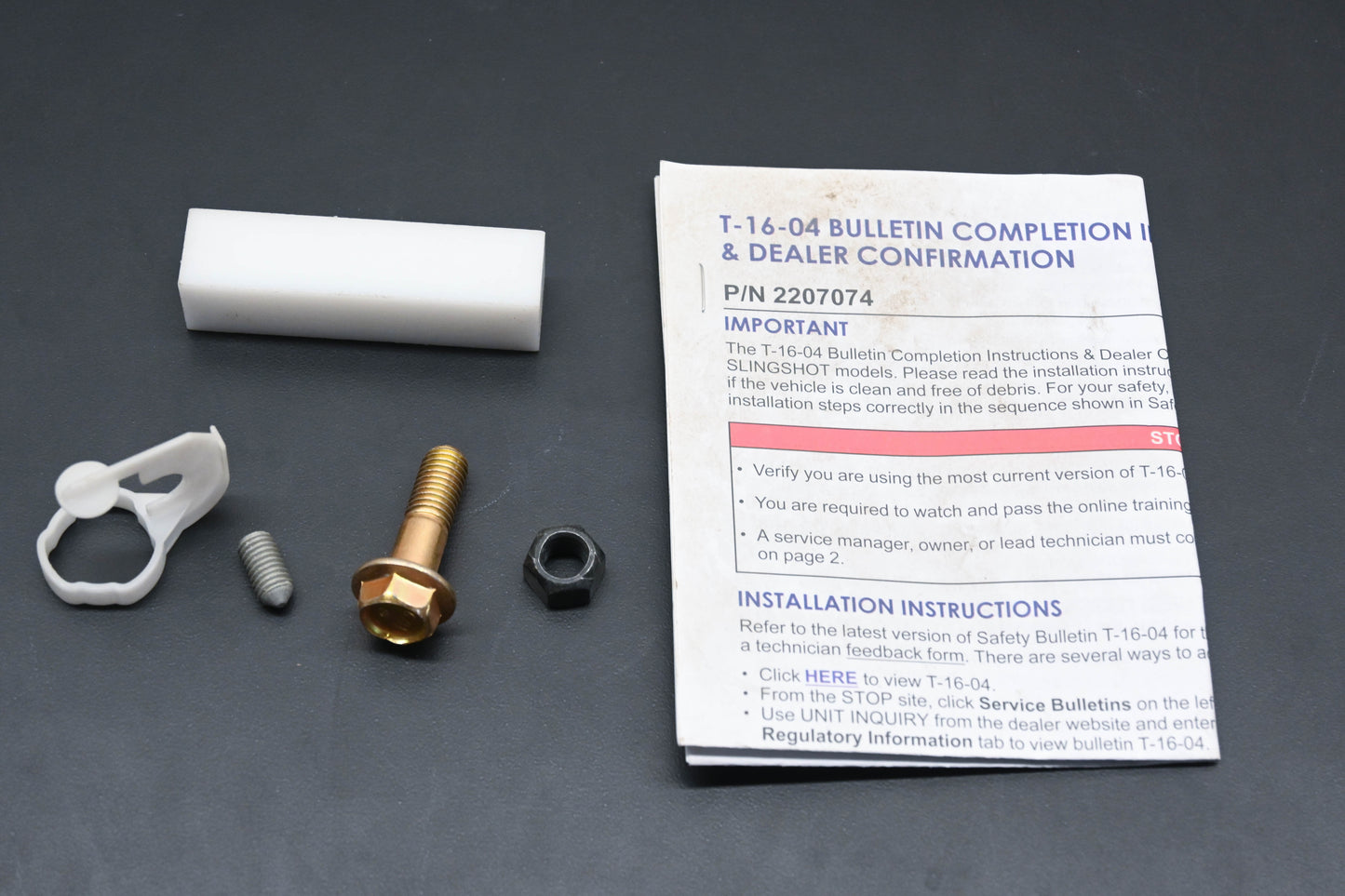 New OEM Polaris 2207074 Slingshot Steering Repair Kit NOS