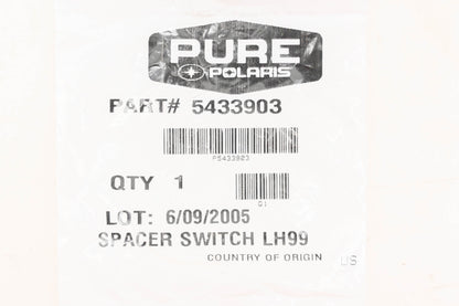 New OEM Polaris 5433903 Lefthand Handlebar Switch Spacer NOS