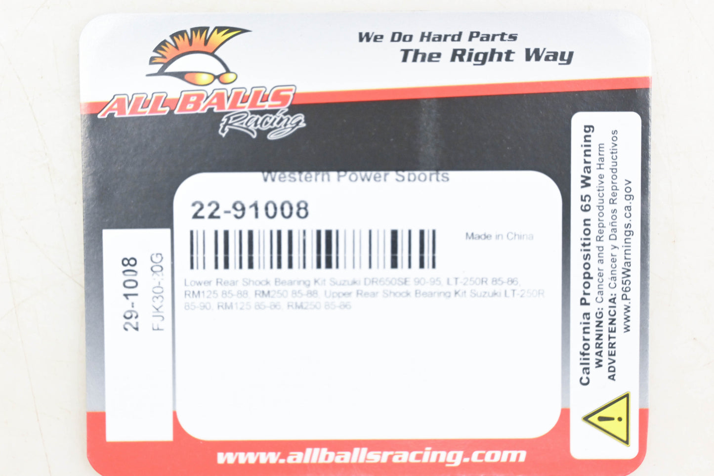 All Balls 22-91008, 29-1008 Lower Rear Shock Bearing Kit NOS