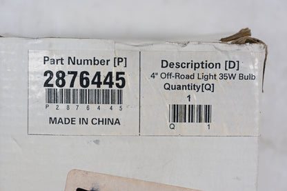 New OEM Polaris 2876445 Off-Road Light 35w 4" Bulb Assembly NOS