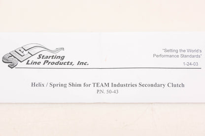 SLP 50-43, 5043 Secondary Clutch Helix Spring Shim NOS