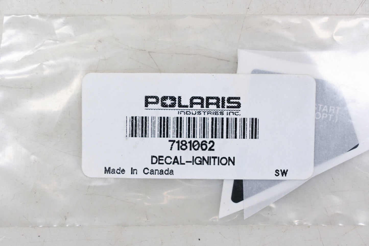 New OEM Polaris 7181062 Ignition Decal NOS