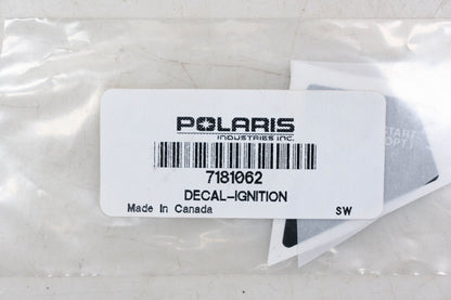 New OEM Polaris 7181062 Ignition Decal NOS