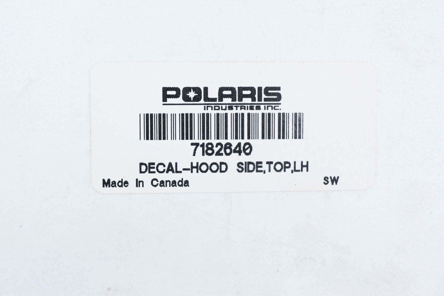 New OEM Polaris 7182640 DOHC 1000 Lefthand Hood Side Decal NOS