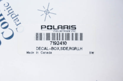 New OEM Polaris 7192410 Ranger Lefthand Box Side Decal NOS