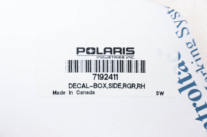 New OEM Polaris 7192411 Ranger Righthand Box Side Decal NOS