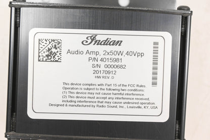 New OEM Polaris 4015981 Indian Audio Amp 2x50W 40Vpp Module NOS