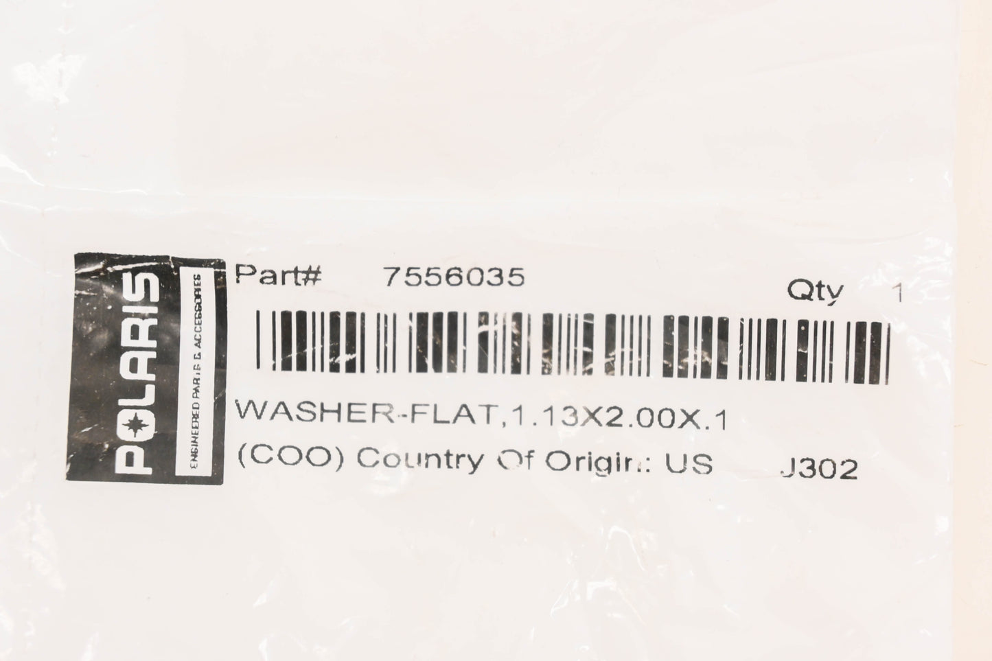 New OEM Polaris 7556035 Flat 1.13 x 2.00 x .1 Washer NOS