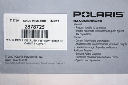 New OEM Polaris 2878725 Black Pro Ride 12'-14' Rush 136" Switchback Canvas Cover NOS