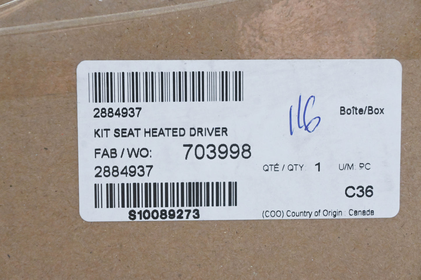 New OEM Polaris 2884937 Heated Driver Seat Kit NOS