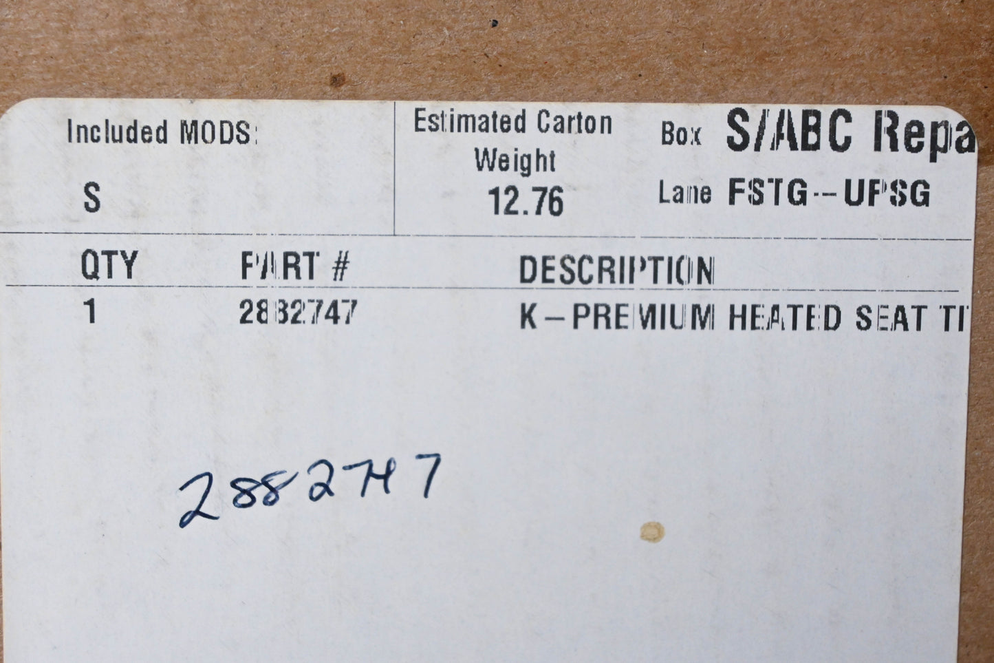New OEM Polaris 2882747 Titan Heated Seat Kit NOS