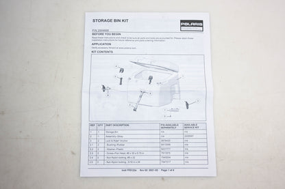 New OEM Polaris 2884666 RZR Lock & Ride Multi Passenger Rear Seat Cargo Box Kit NOS