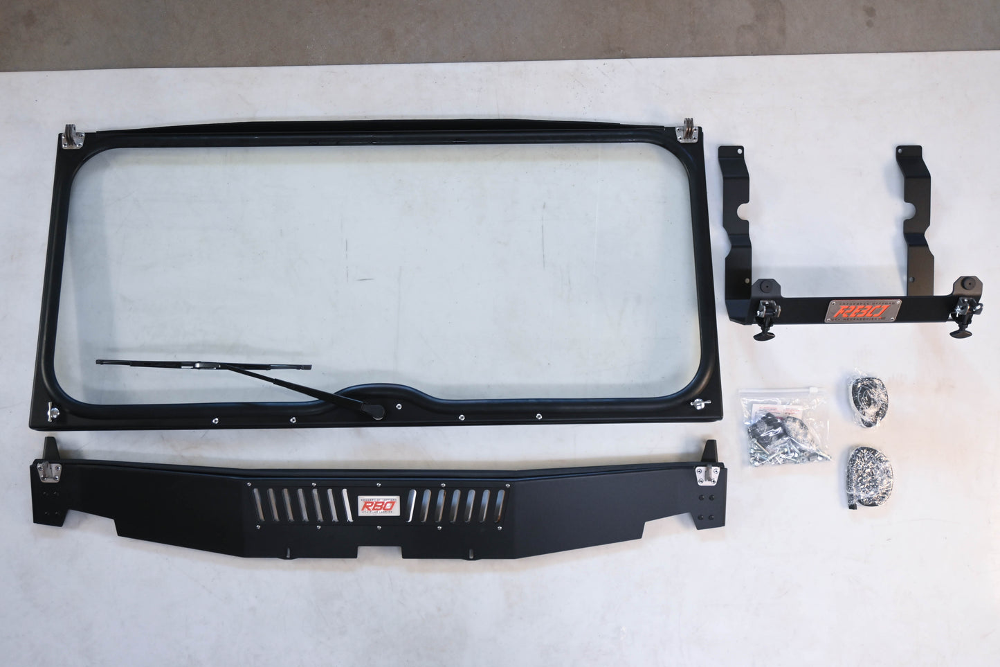 Razorback Offroad RBO4100 Polaris Ranger Folding Front Windshield Kit NOS