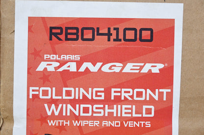 Razorback Offroad RBO4100 Polaris Ranger Folding Front Windshield Kit NOS