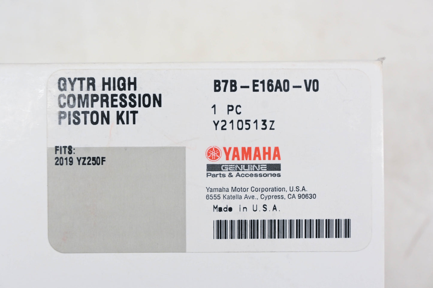 New OEM Yamaha B7B-E16A0-V0-00 GYTR High Compression Piston Kit NOS