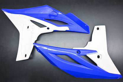 Acerbis 0013760.245, 2171761006, 21717-61006 Blue/White Radiator Scoop Kit NOS