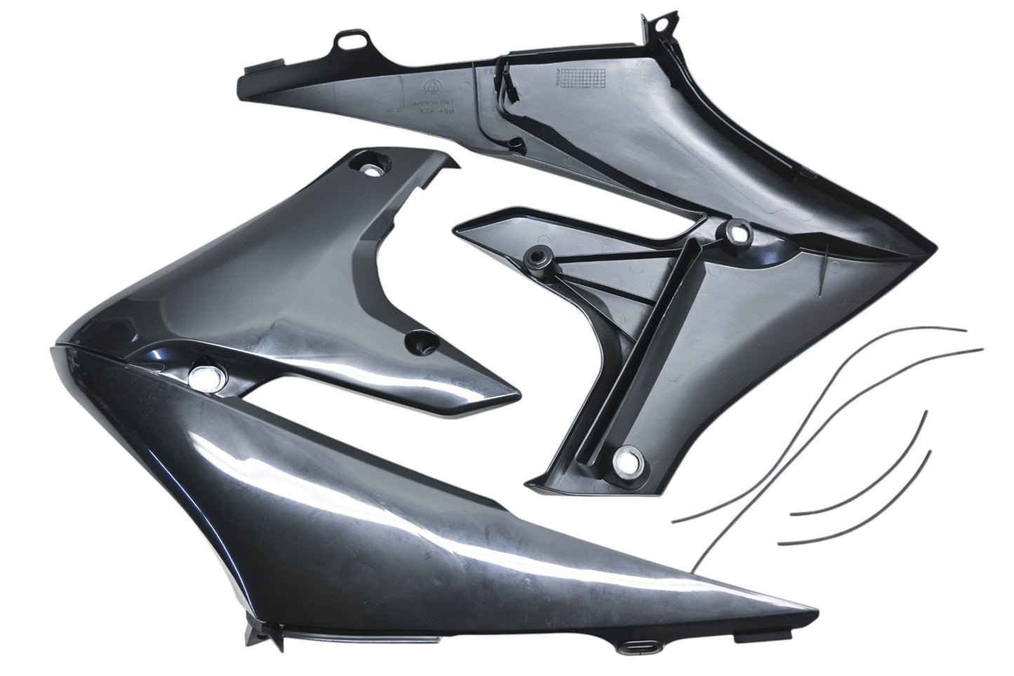 Acerbis 0022956.090, 2685870001, 26858-70001 Black Radiator Scoop Kit NOS