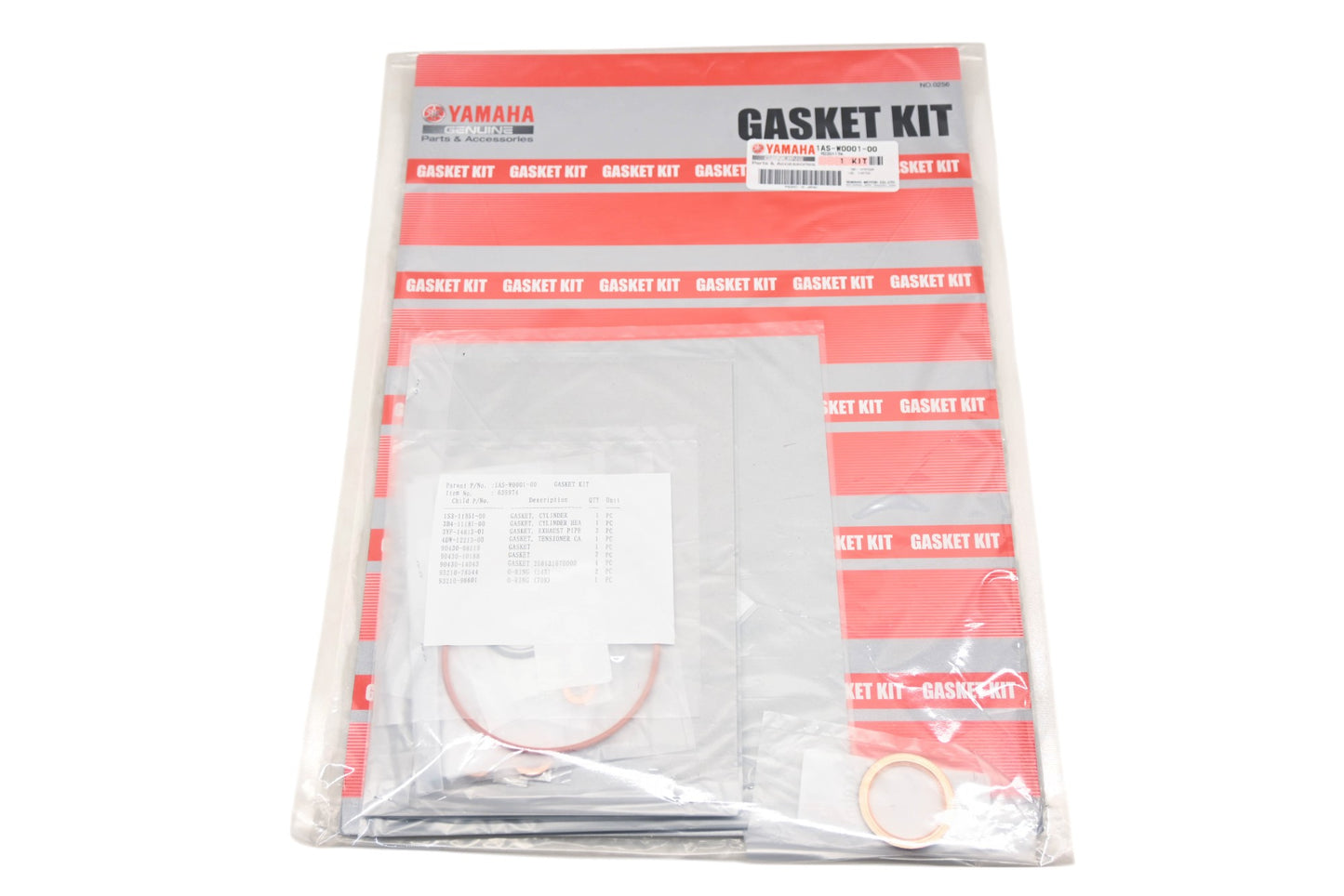 New OEM Yamaha 1AS-W0001-00-00 Top End Gasket Kit NOS
