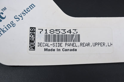 New OEM Polaris 7185343 Rear Upper Left Side Panel Decal NOS