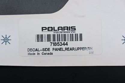 New OEM Polaris 7185344 Rear Upper Right Side Panel Decal NOS