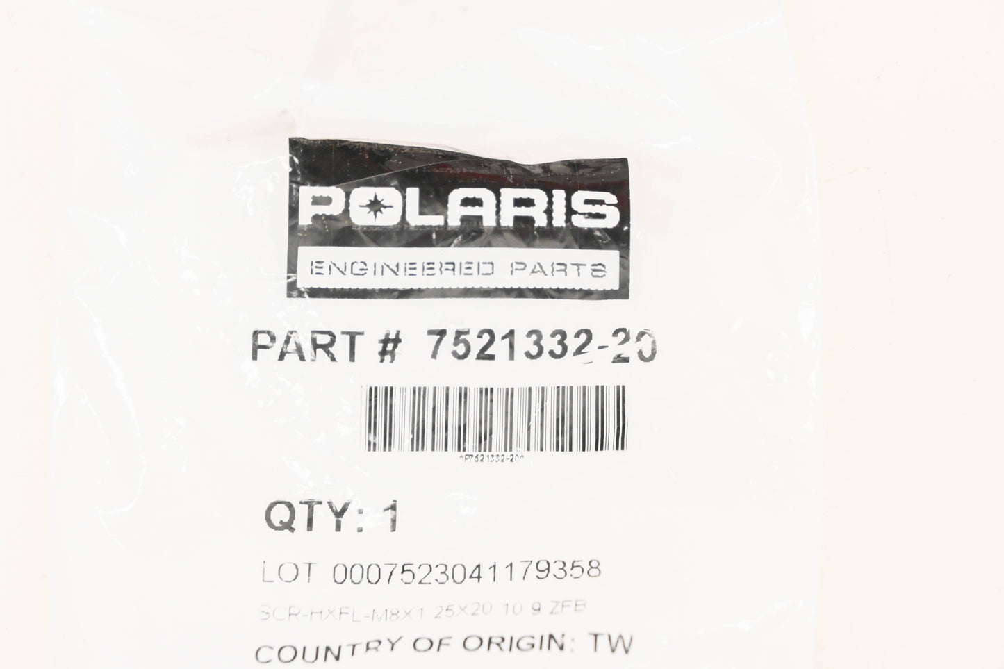 New OEM Polaris 7521332 Hex Flange Screw NOS