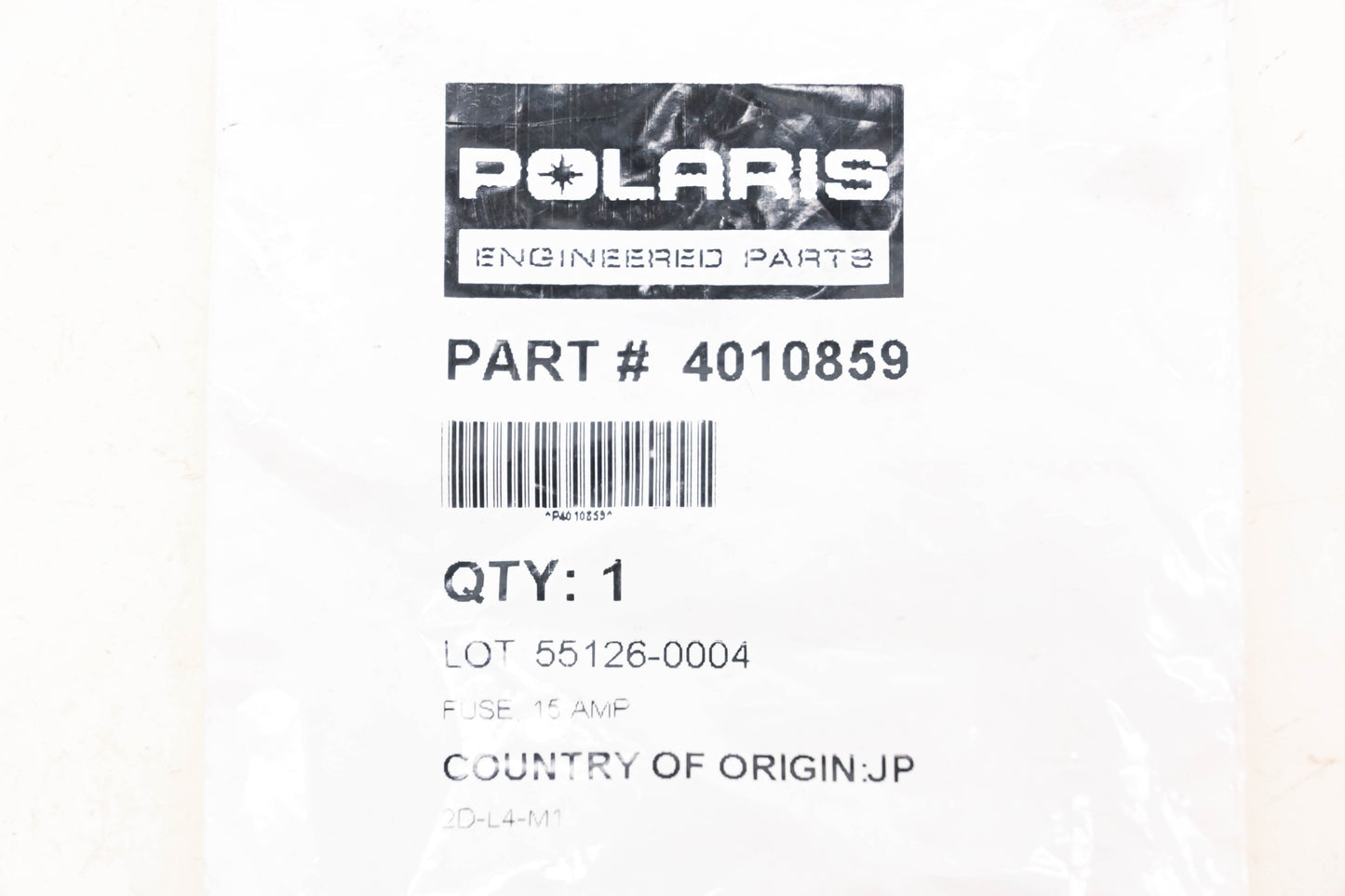 New OEM Polaris 4010859 15amp Mini Blade Fuse NOS