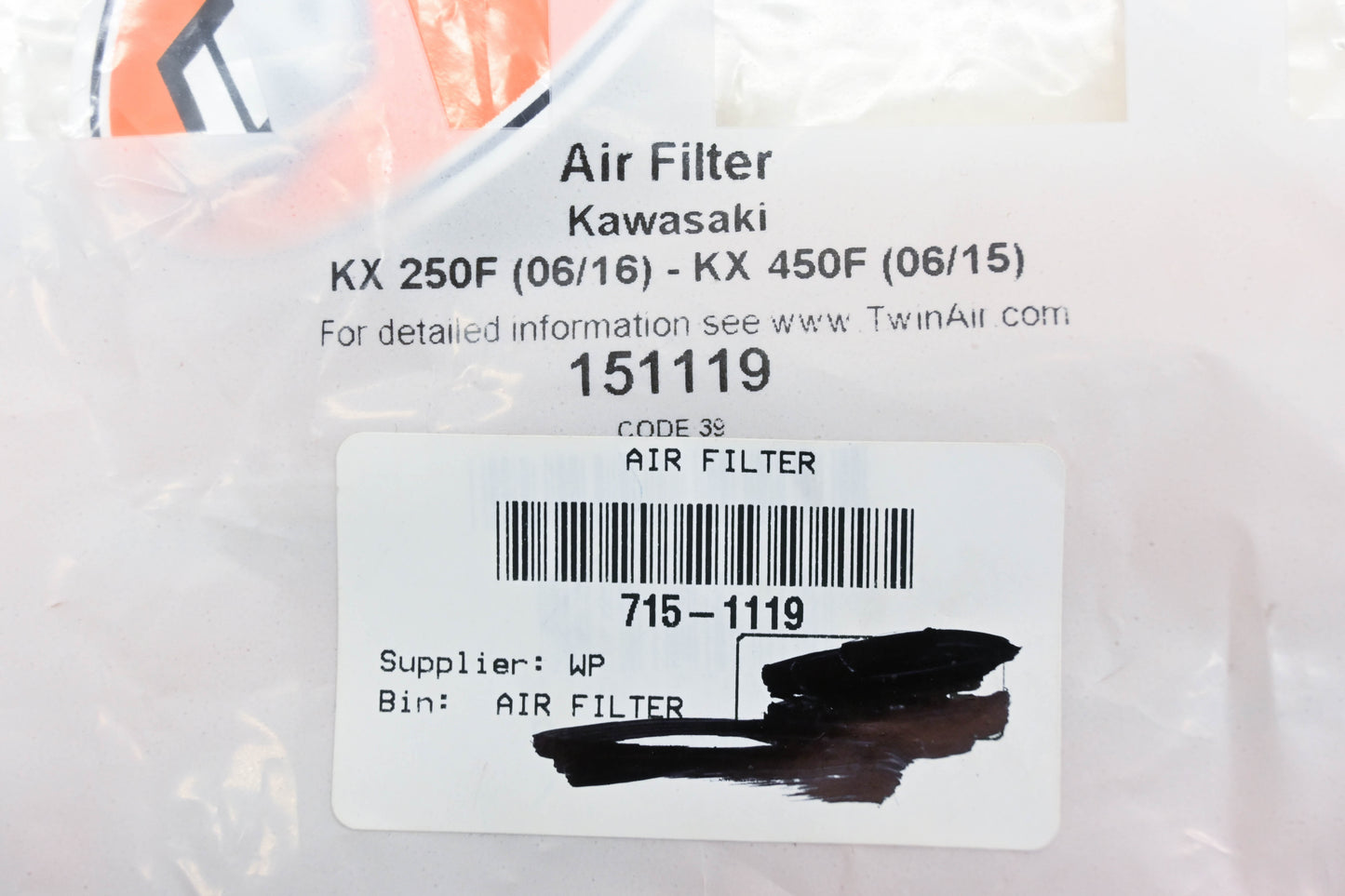 Twin Air 151119, 715-1119 Kawasaki Air Filter Element NOS
