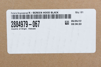 New OEM Polaris 2884979-067 Black Hood Screen Kit NOS
