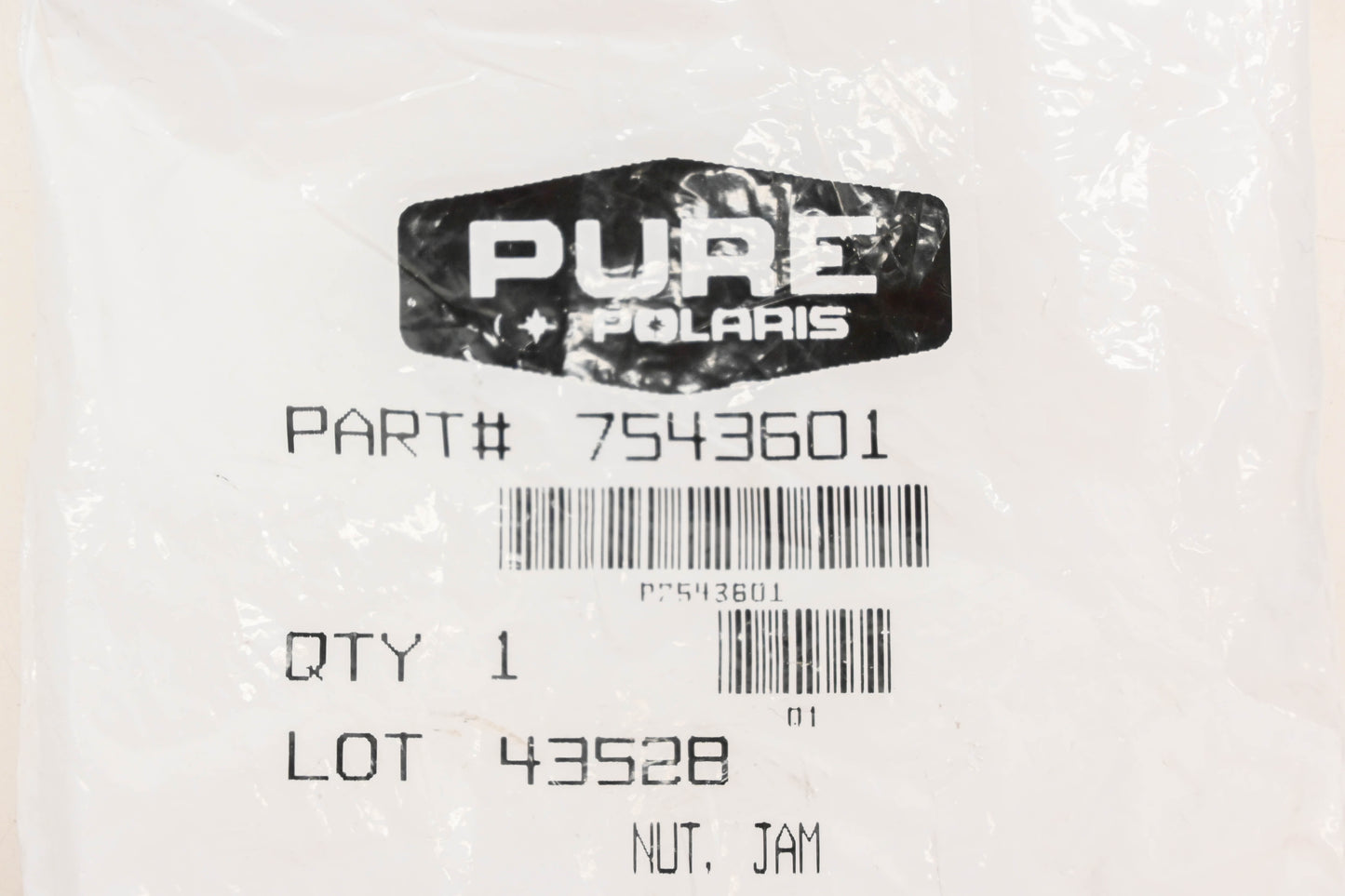 New OEM Polaris 7543601 Jam Nut NOS