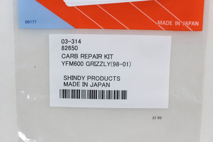 Shindy Products 03-314, 82650 98-01 Yamaha YFM600 Carburetor Repair Kit NOS
