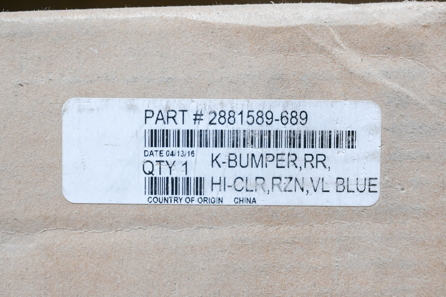 New OEM Polaris 2881589-689 Blue RZR Rear Brush Guard Kit NOS